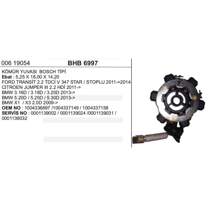 KÖMÜR YUVASI FORD V347 START STOPLU 6 - BHB6997