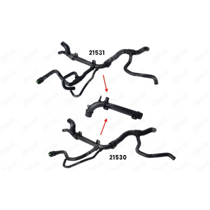 RADYATÖR BAĞLANTI BORUSU OK ILE GÖSTERILEN HORTUM OPEL VECTRA B - IBRAS-21532