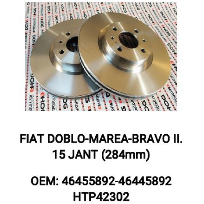 ÖN  DISK AYNASI SOĞUTMALITAKIM284MM  DOBLO-MAREA-BRAVO II. 15 JANT - HTP42302