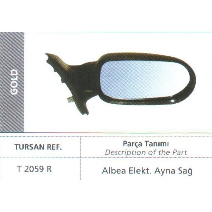 DIŞ DIKIZ AYNASI SAĞ FIAT ALBEA ELEKTRIKLI - T2062