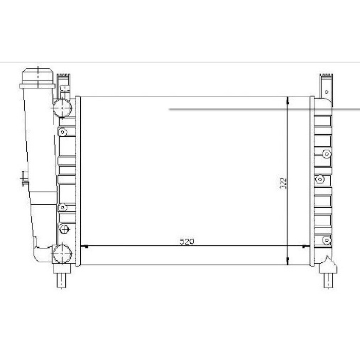 SU RADYATÖRÜ MEKANIK FIAT UNO 70  520x322x24 - E-FAN-7739955