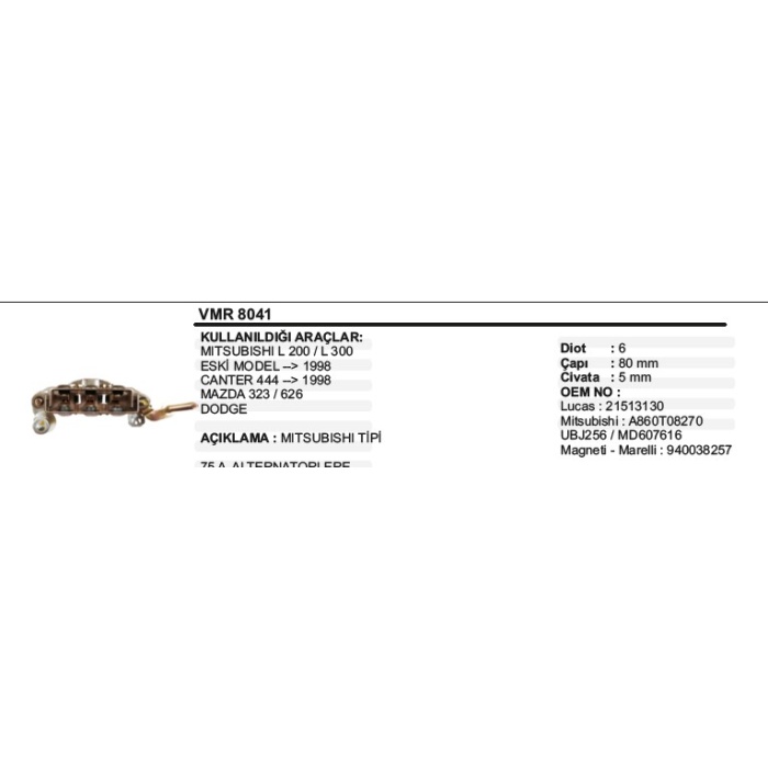 DIOT TABLASI MITSUBISHI L.200-L300 90-97 - DD-IMR8041