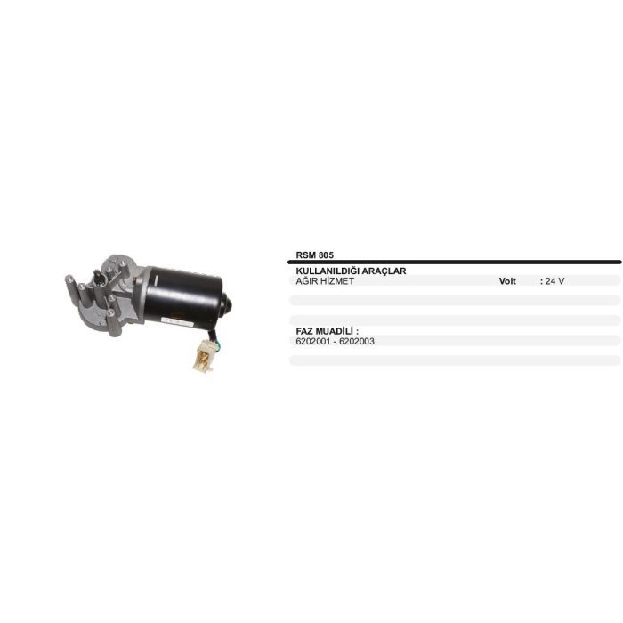 SILECEK MOTORU 24V AĞIR HIZMET FAZ6202001-6202003 - DD-RSM805