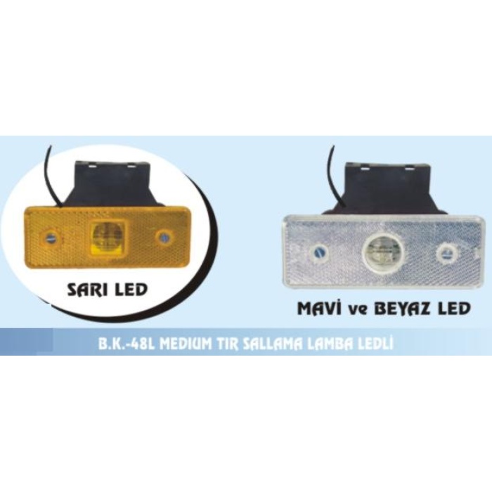 24V BEYAZ-MAVI MEDIUM TIR SALLAMA LAMBA LEDLI SABA TIP 110-42 - BK-48L-24VBM