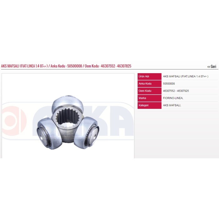 AKS MAFSALI 1.4 07=--DOBLO 1.9D-1.4  21 DIŞ  FIAT LINEA - ANKA-5050-0008