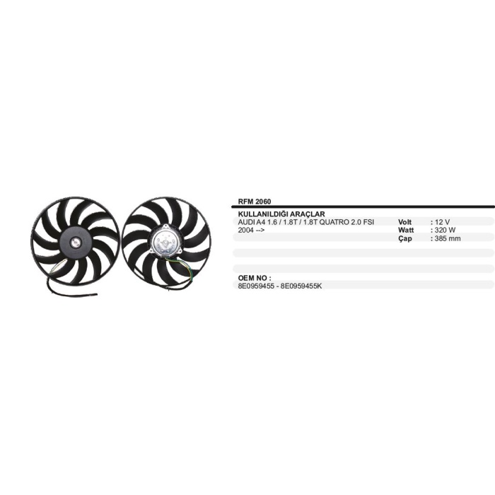 FAN MOTORU AUDI A4 04-- - RFM2060