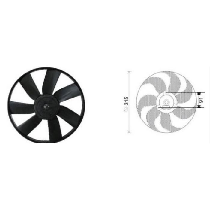 FAN MOTORU VW POLO CLASSIC-INCA-CADDY II 1 6I BENZIN - RFM2032