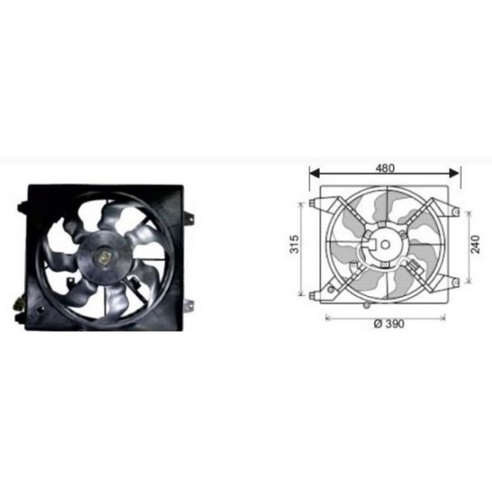 FAN MOTORU SOL HYUNDAI SANTAFE 2.2CRDI 2007-- - RFM3120