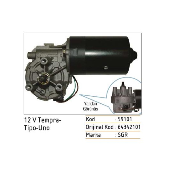 SILECEK MOTORU 12V FIAT TEMPRA ÖN CAM MAKO64342101 - RSM847