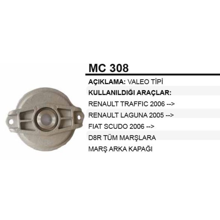 MARŞ ARKA KAPAK D8R RENAULT TRAFFIC-FIAT SCUDO-DUCATO VALEO TIPI - MAK308