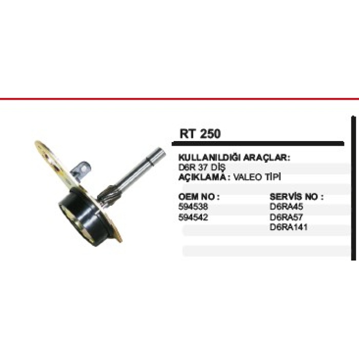 REDIKSIYON SET  D6R37 KALIN DIS VALEO TIP - RT250