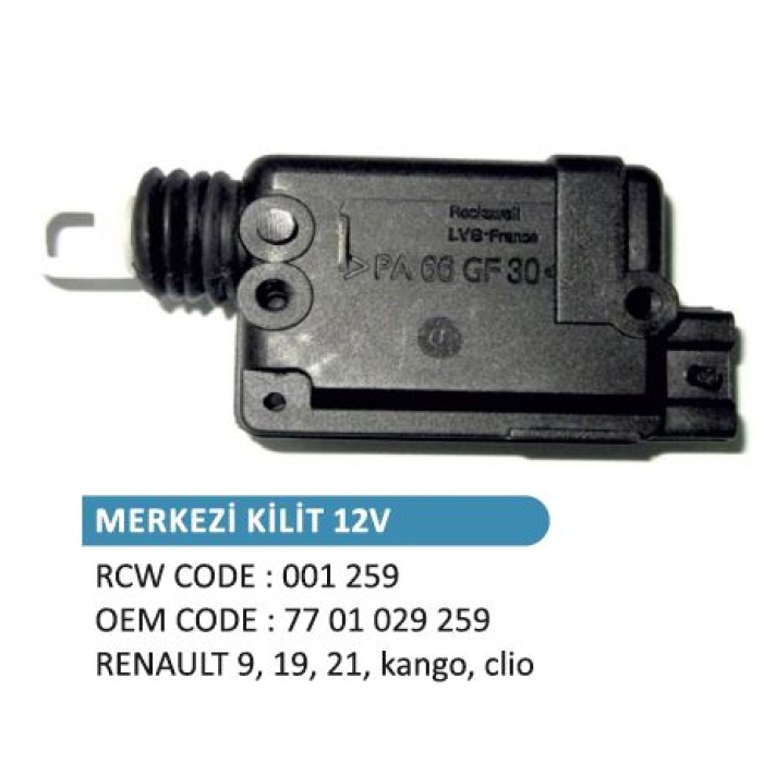 KAPI KILIT MOTORU  MK RENAULT R9. R19 R21. KANGOO.CLIO. - RCW-001259