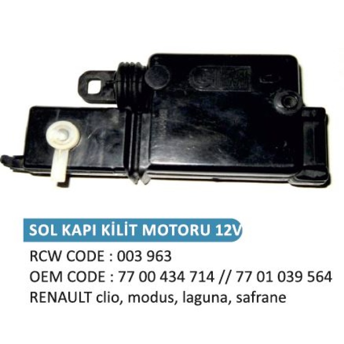 KILIT MOTORU  5 FIŞLI  SOL KAPI  RENAULT CLIO SOL KAPI MOTORU  770043471 NEW - RCW-003963