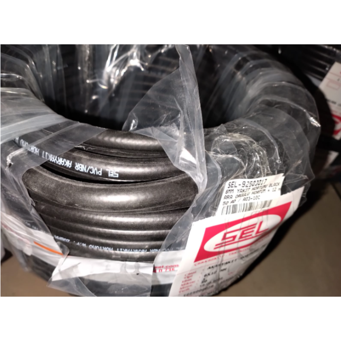 6MM YAKIT HORTUMU BLACK ARA ÖRGÜLÜ HORTUM 6 - 12 mm FUEL HOSE PVC -NBR  20 BAR - SEL-92503017