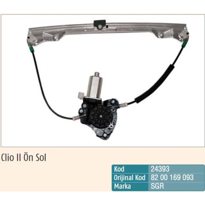 CAM KRIKOSU ELEKTRIKLI ÖN SOL RENAULT CLIO II - S24393