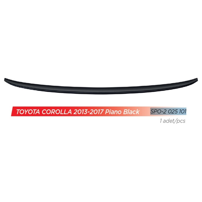 PIANO BLACK SPOILER ARKA TOYOTA COROLLA 2013-2017 - SPO-2-025-101