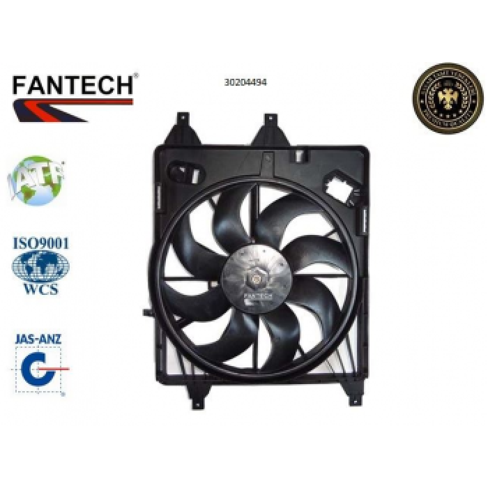 RADYATOR FAN MOTORU CLIO II 98-08 CLIO SYMBOL THALIA 02-08 1.2 16V 1.4 16V - FANTECH 30204494