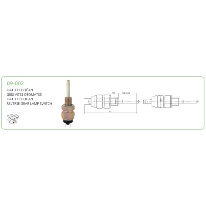 GERI VITES MUSURU UZUN TIP M131 DKS - AKSA 09-002