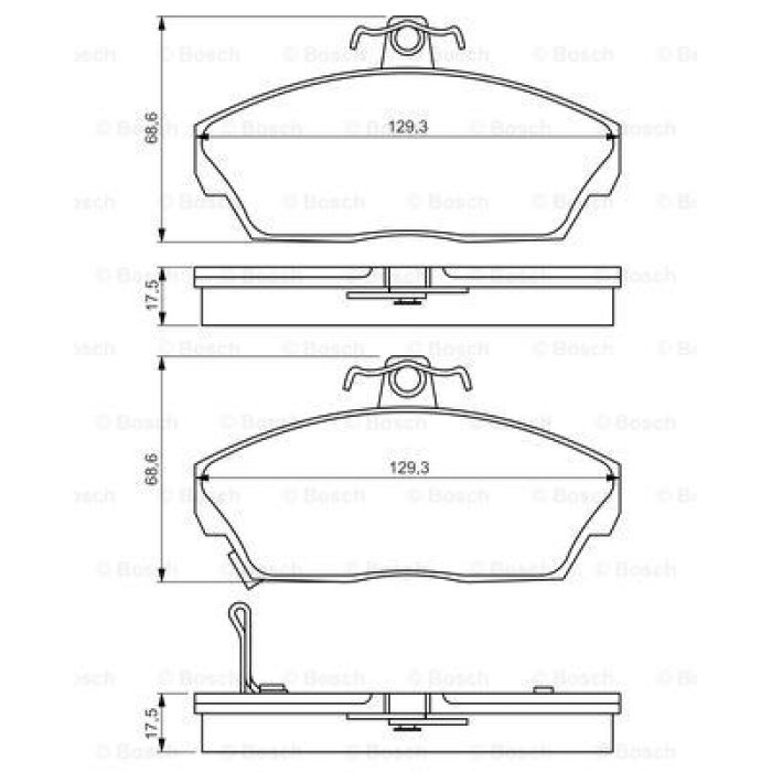 FREN BALATASI ON HONDA CIVIC 2001-2006 EURO CIVIC 1996-1999 ROVER 1996-2000 TATA TELCOLINE - BOSCH 0986495233