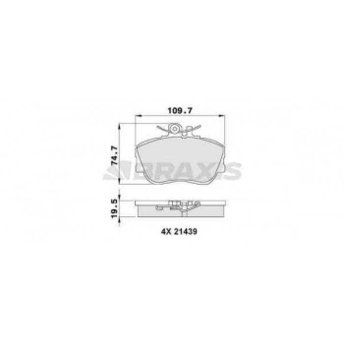 ON FREN BALATASI C-CLASS W202 180 - 200 - 220 - 230 - 240 - 280 93---00 - BRAXIS AB0069