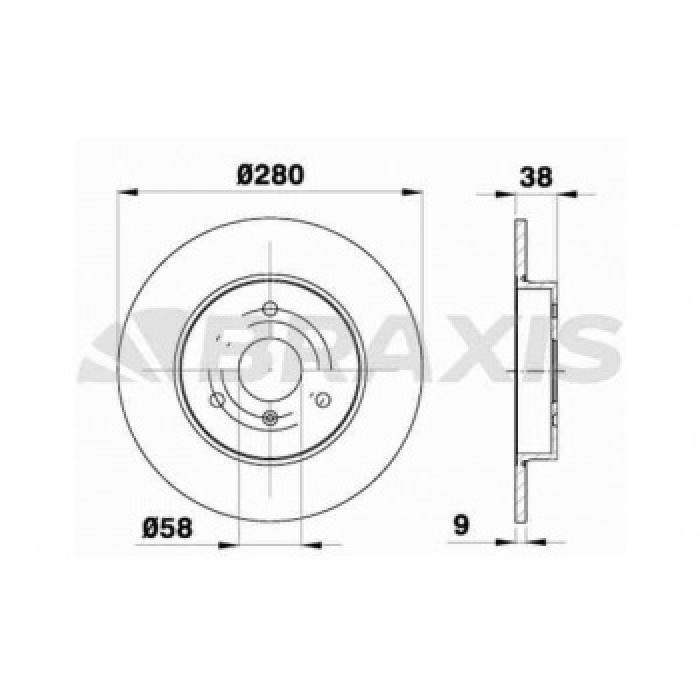 ARKA FREN DISK AYNASI SMART FORTWO MKI ROADSTER - BRAXIS AE0058