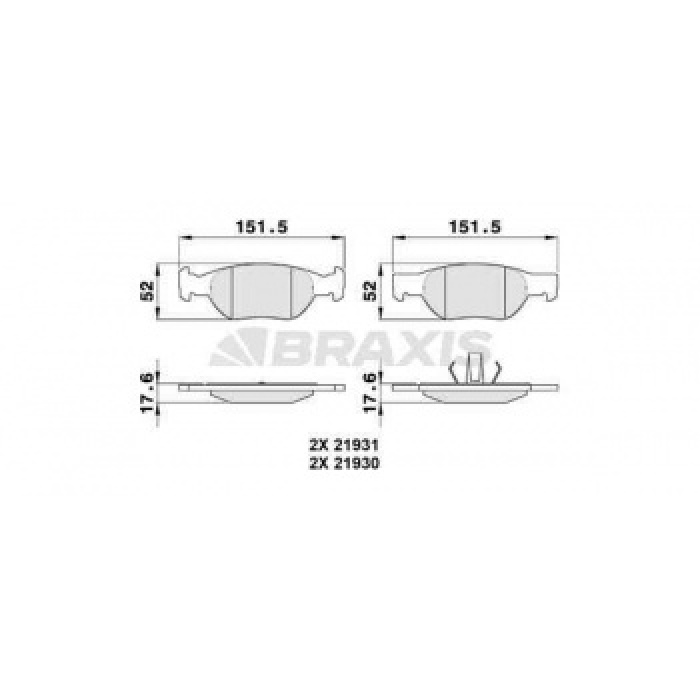 FREN BALATASI ON PUNTO II 03- 1.8 1.9JTD MAREA 2.0 BRAVO 98-02 WEEKEND COUPE 96-98 2.0I ALFA 145 146 147 155 156 1.6 1.9JTD - BRAXIS AA0089