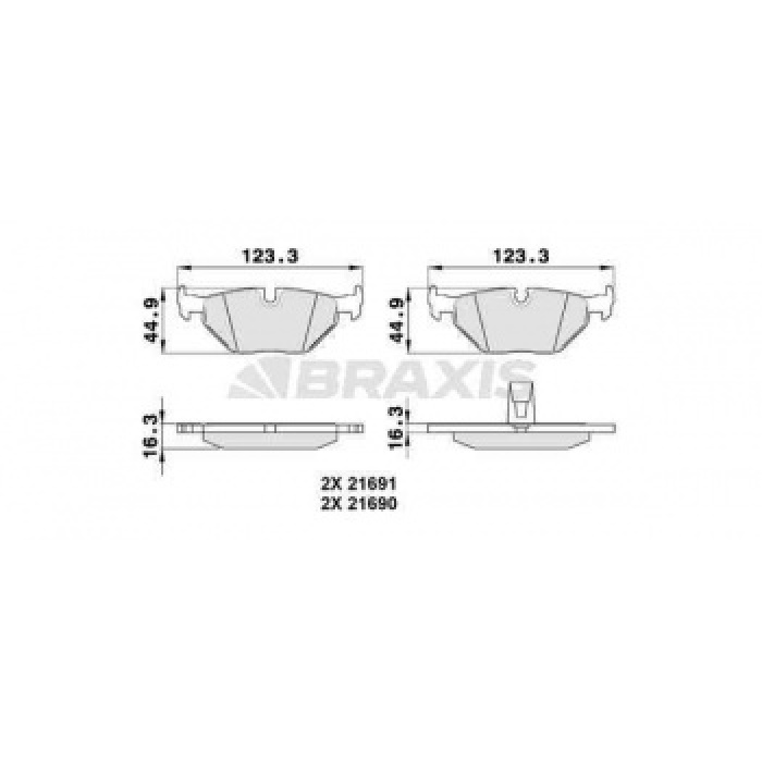 FREN BALATASI ARKA BMW E39 - BRAXIS AA0148