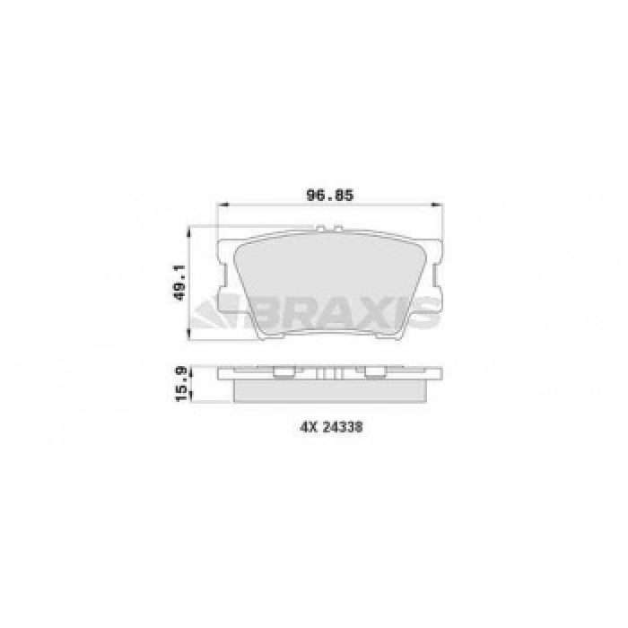 ARKA FREN BALATASI TOYOTA RAV 4 III 06-11 CAMRY 06-11 - BRAXIS AA0174