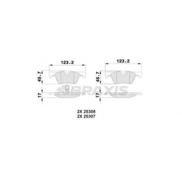 FREN BALATASI ARKA  BMW F20 F21 F30 F34 F31 F32 F33 F36 F80 F33 F83 - BRAXIS AA0196