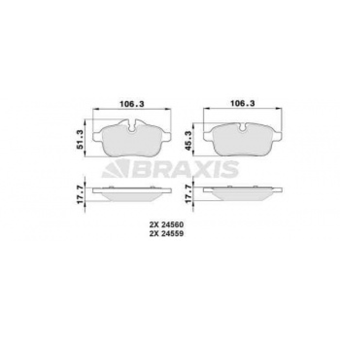 ARKA FREN BALATASI BMW E89 Z4 - BRAXIS AA0369