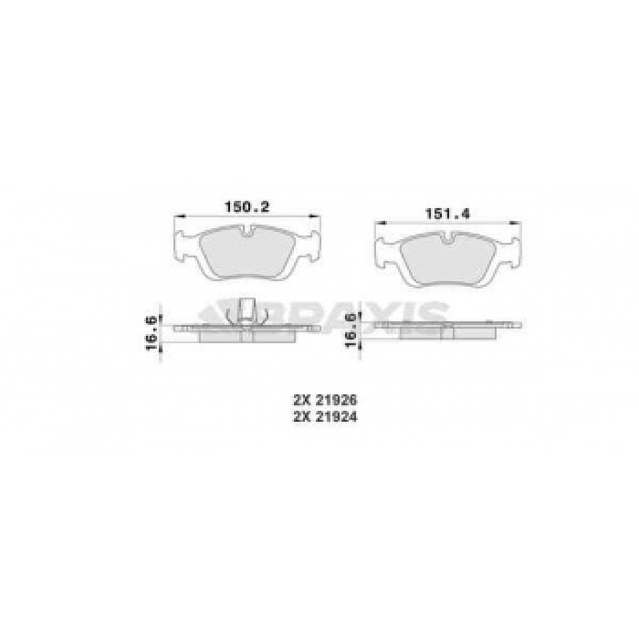 ON FREN BALATASI BMW 3 SERISI E46 320I -  323I - 328I - BRAXIS AA0427