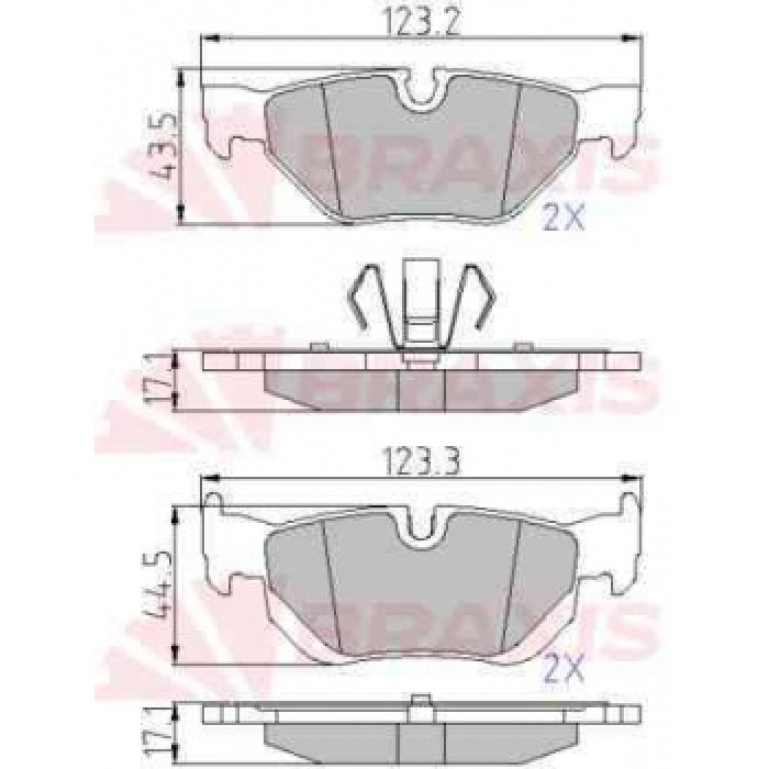 FREN BALATASI ARKA KULAKLI BMW E87 E90  X1 E84 - BRAXIS AA0615