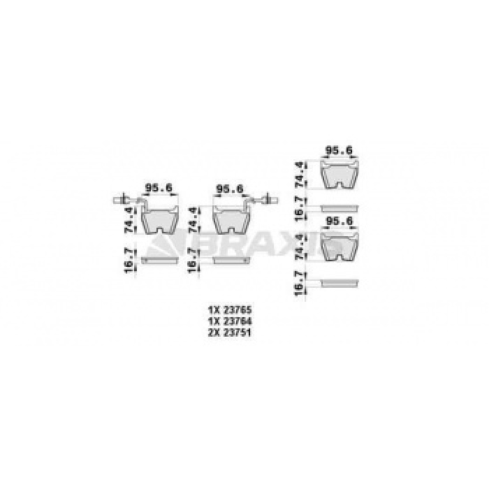 ON FREN BALATASI PHAETON A4 CABRIOLET RS4 QUATTRO 06 - 2006 R8 4.2 QUATTRO 07- - BRAXIS AB0461