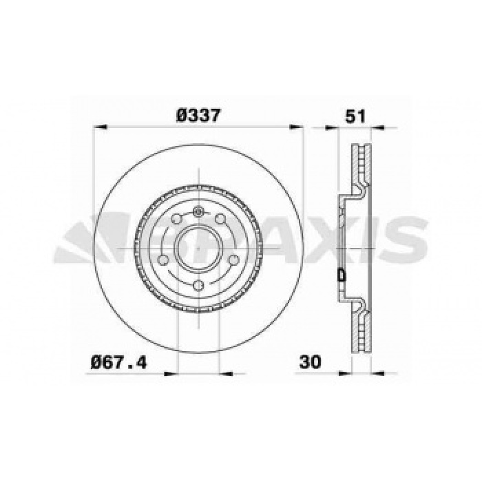 ON FREN DISKI HAVALI INSIGNIA A 09-17 17 - BRAXIS AD0316