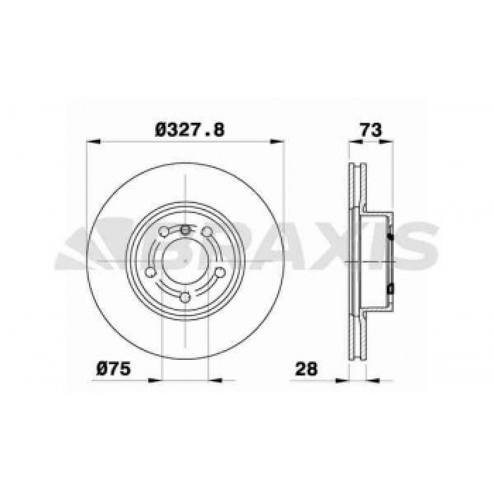 FREN DISKI ON BMW  X3 F25  X4 F26 - BRAXIS AD0403