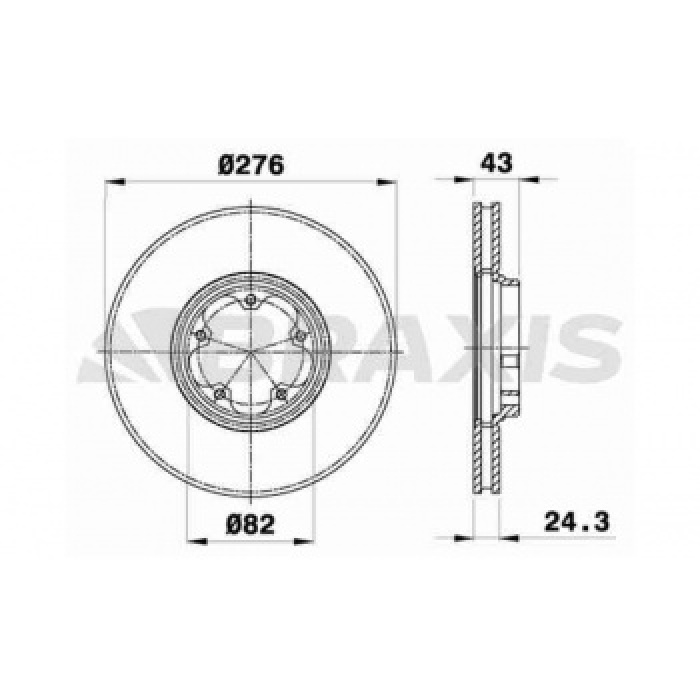 ON FREN DISK AYNASI FORD TRANSIT 2000 - BRAXIS AE0139