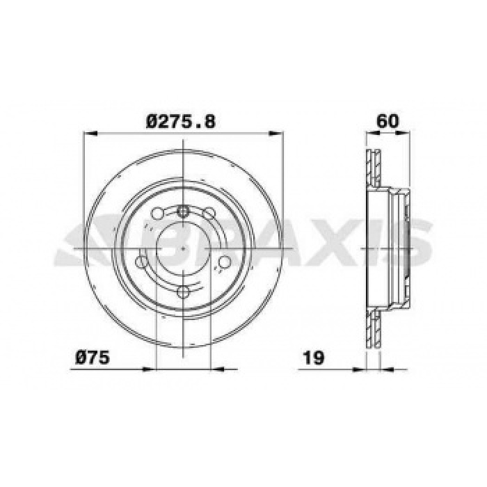 FREN DISKI ARKA HAVALI BMW E36 E46 - BRAXIS AE0149