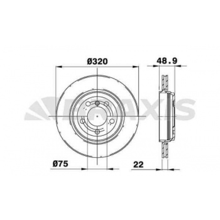 FREN DISKI ARKA HAVALI BMW E46 99-05 - BRAXIS AE0338