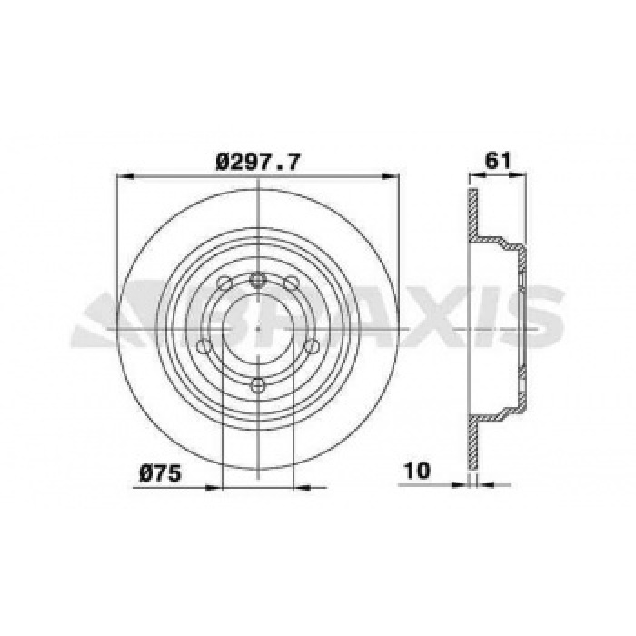 ARKA FREN DISK AYNASI HAVALI BMW 5 SERISI E39 520I - 523I - 525TDS 96--- - BRAXIS AE0412