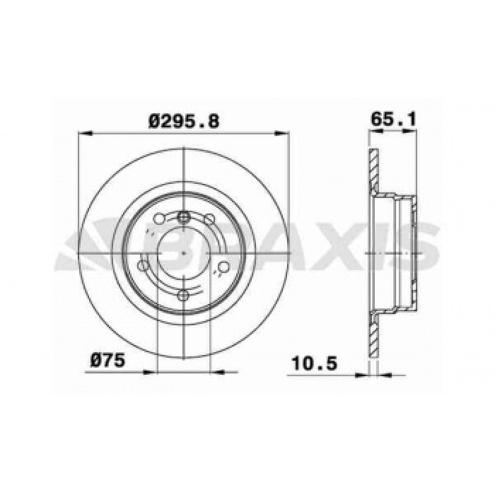 FREN DISKI ARKA BMW E81 E87 E90 - BRAXIS AE0476