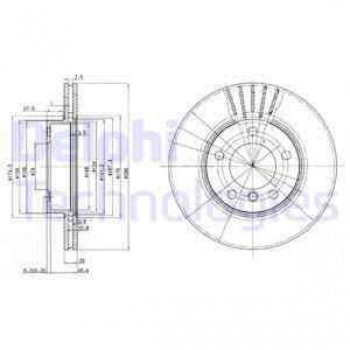 FREN DISKI ON HAVALI BMW E36 E46 - DELPHI BG2623C