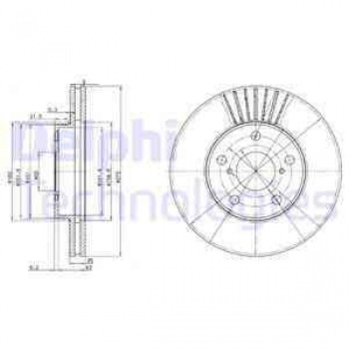 ON FREN DISK AYNASI HAVALI TOYOTA RAV 4 00-05 275X5 - DELPHI BG3856