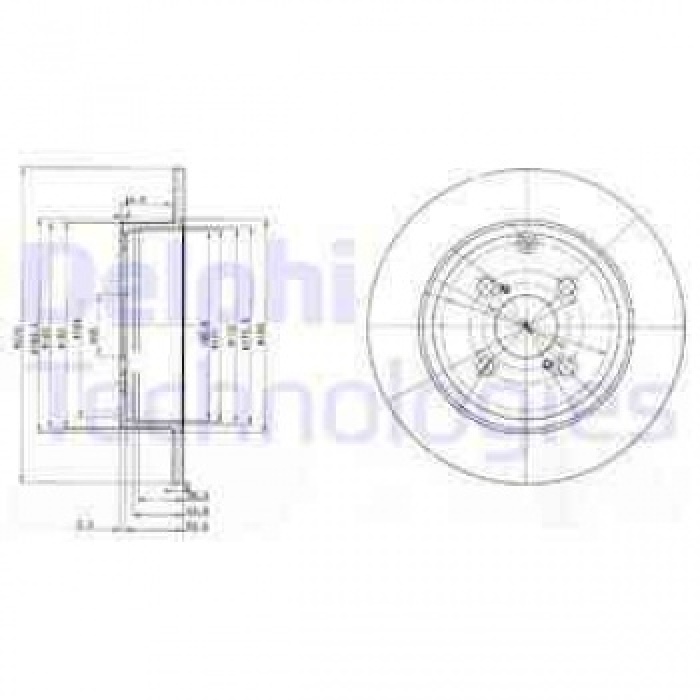 ARKA FREN DISKI  AYNASI  HAVALI COROLLA 1.4 D4D 2003 - 2007 279X4 - DELPHI BG3974