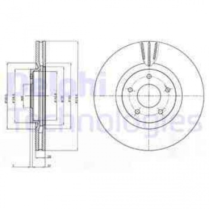 ON FREN DISKI CIFTLI PAKET RENAULT KOLEOS 02-08- - DELPHI BG4231C