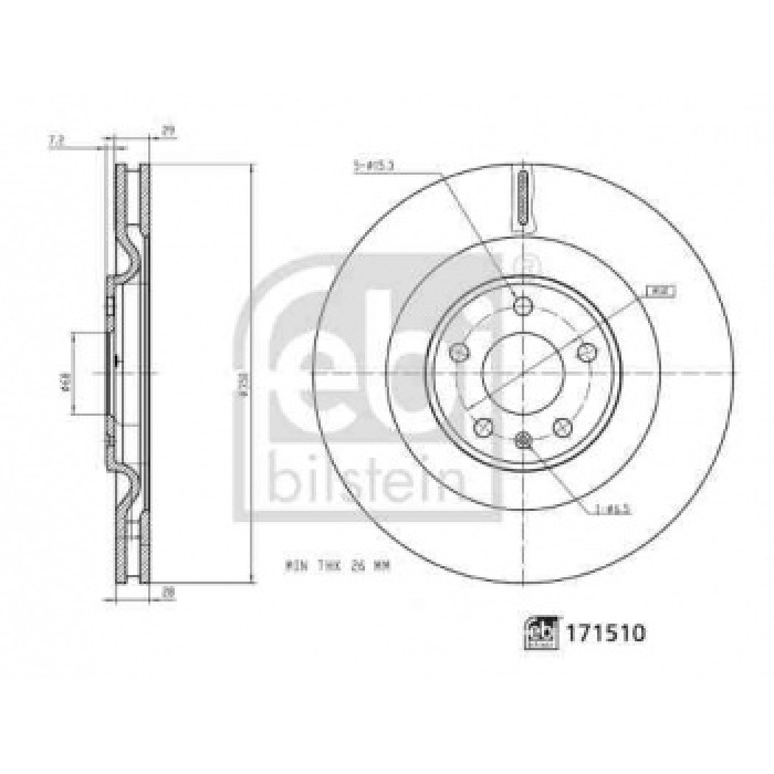 FREN DISKI ARKA A6 A7 Q8 19 - TOUAREG Q8 QUATTRO 18- Q7 16- - FEBI 171510