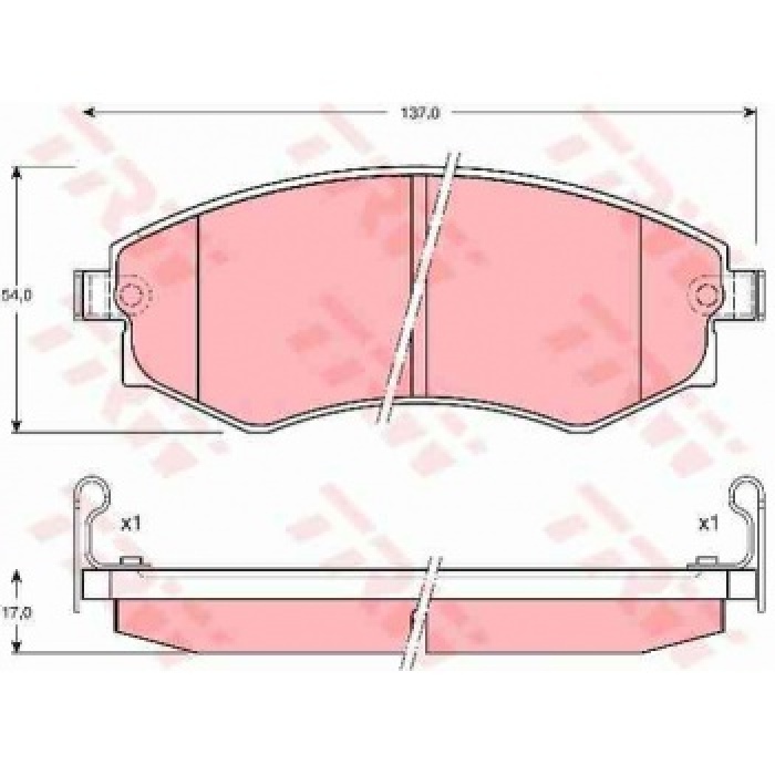 ON FREN BALATASI HYUNDAI ELANTRA 90-97 SONATA 90-98 COUPE 96-98 MUSSO 99-04 KORANDO 99-04 - TRW GDB895