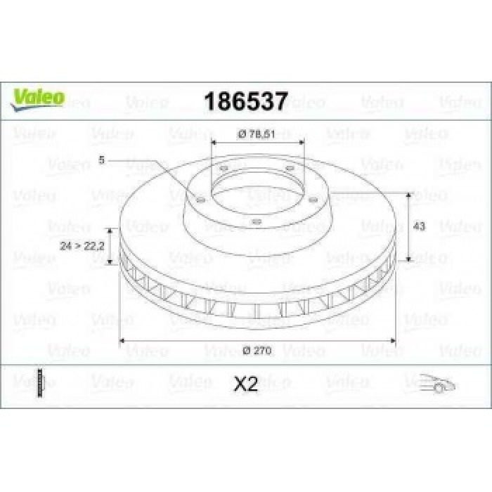 ON FREN AYNASI HAVALI TRANSIT TOURNEO TRANSIT 2.0 - 2.4 - 2.5D - 2.5TD 94-00 15 JANT - VALEO 186537