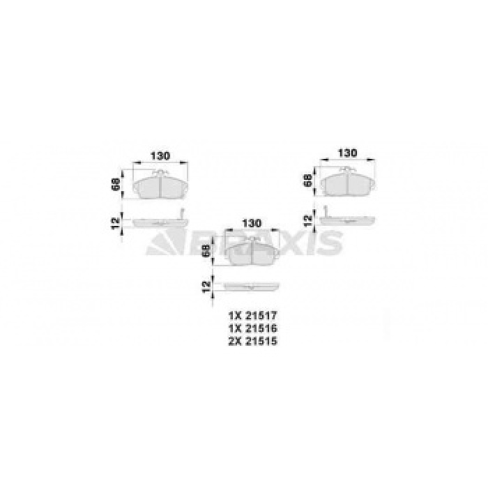 FREN BALATASI ON HONDA CIVIC 2001-2006 EURO CIVIC 1996-1999 ROVER 1996-2000 TATA TELCOLINE - BRAXIS AB0023