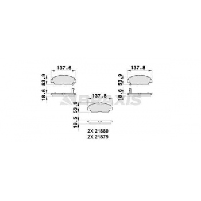 ON FREN BALATASI HONDA PRELUDE 2.0 91-96 ACCORD 2.0 93-98 ROVER 600 - BRAXIS AB0255