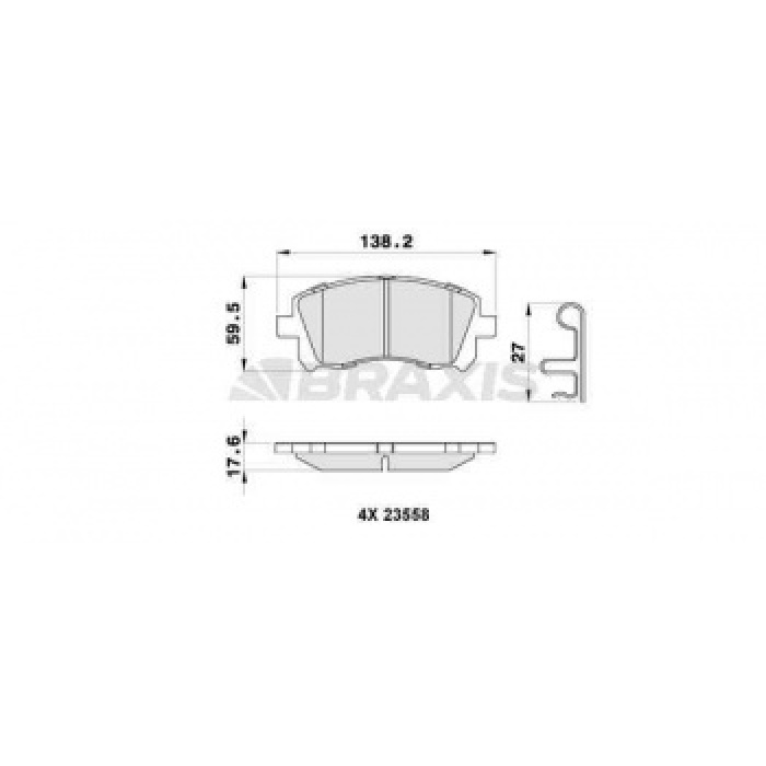 ON FREN BALATASI SUBARU FORESTER 2.0-2.0T 97-02-LEGACY II 2.5I 4WD 96-99 - BRAXIS AB0288